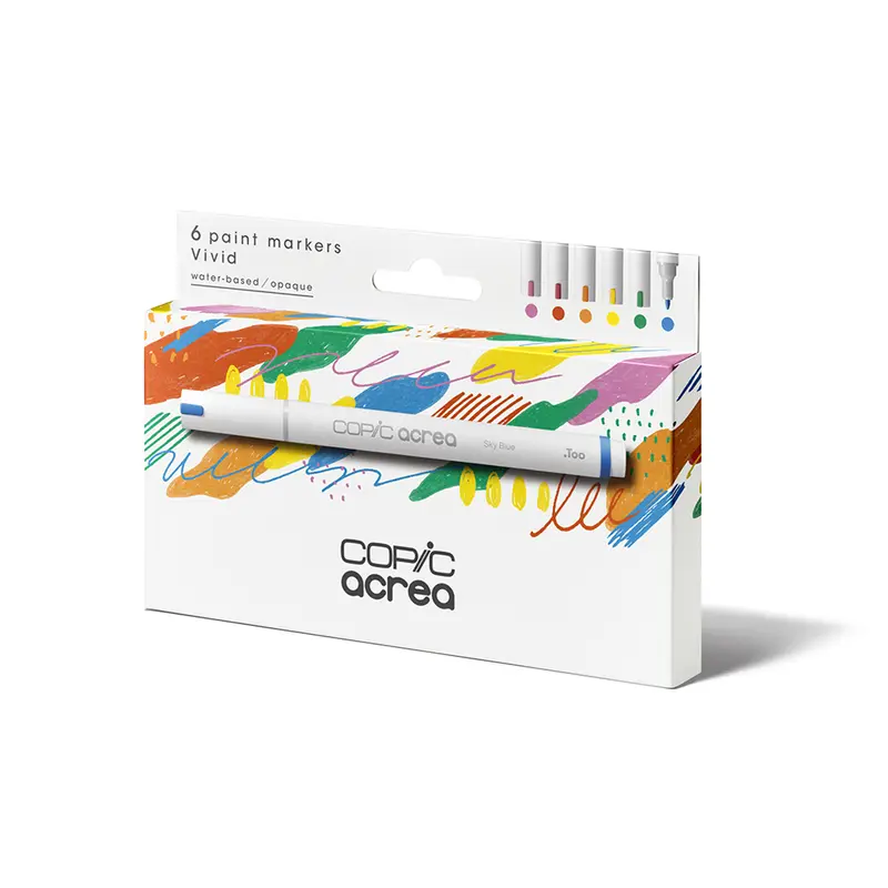 Copic Acrea Paint Marker 6-set Vivid Colours