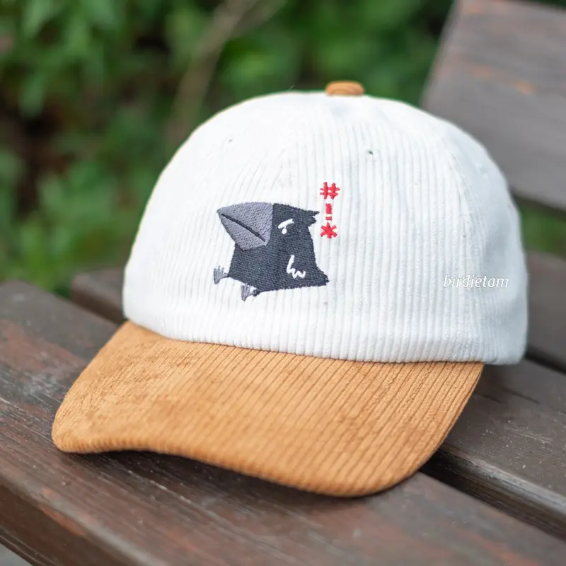 Corduroy cap - Cursing crow