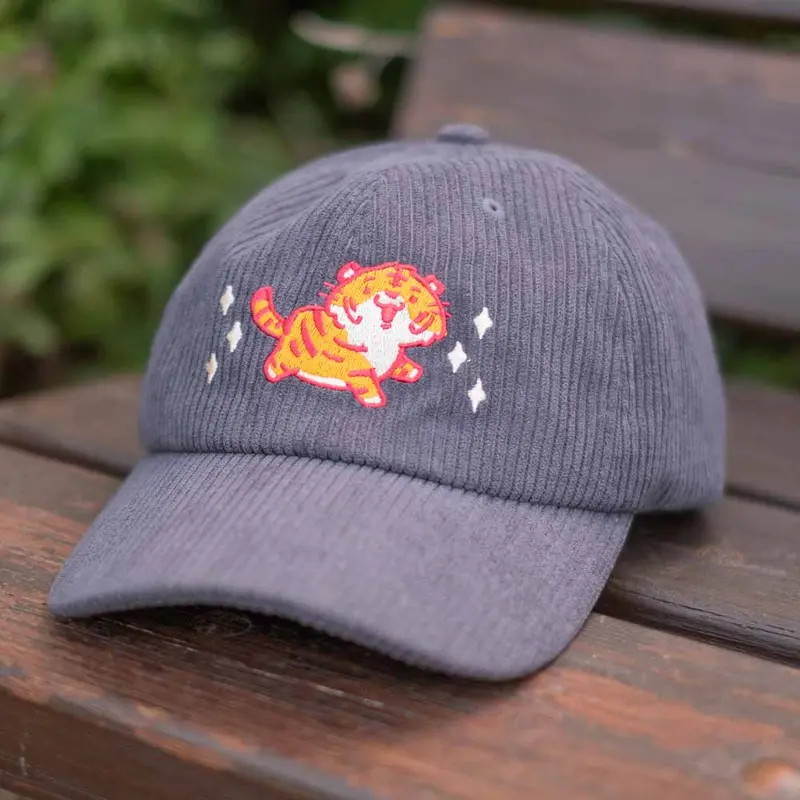Corduroy cap - Tiger, black