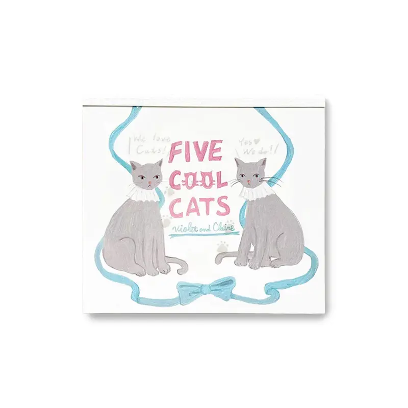 Cozyca Block Memo Pad - Five Cool Cats