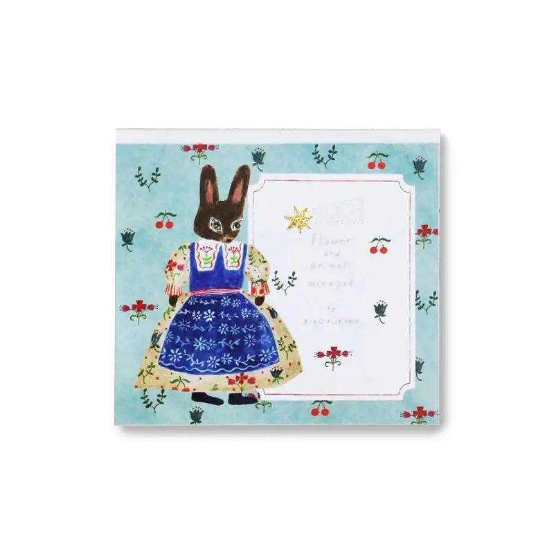 Cozyca Block Memo Pad - Flower and Animals