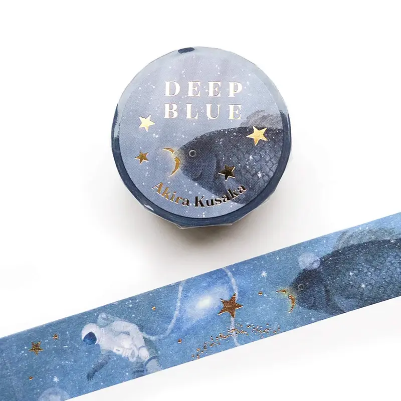 Cozyca Foil Washi Tape - Deep Blue