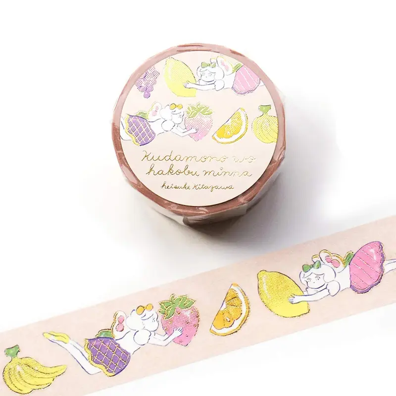 Cozyca Foil Washi Tape - Everyone Carrying Fruit