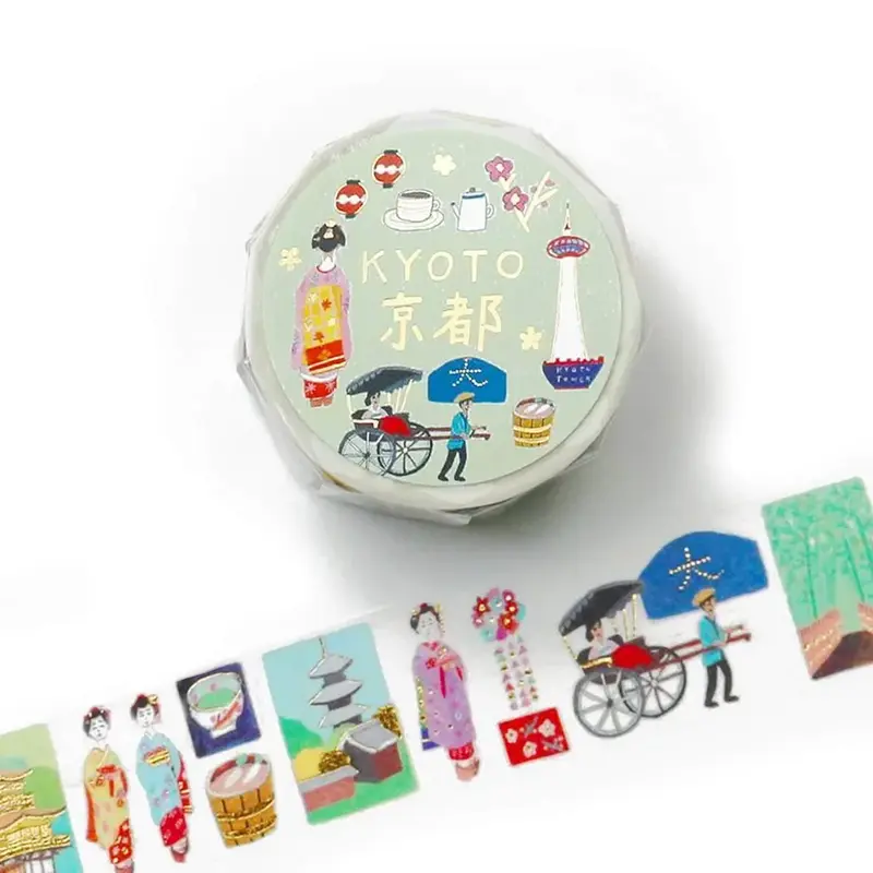 Cozyca Hyogensha Foil Washi Tape - Kyoto