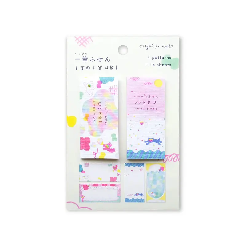 Cozyca Ippitsu Sticky Notes - Itoi Yuki | Usagi & Neko