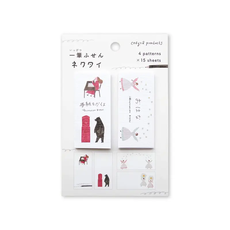 Cozyca Ippitsu Sticky Notes - Necktie | Write a Letter & Ohana