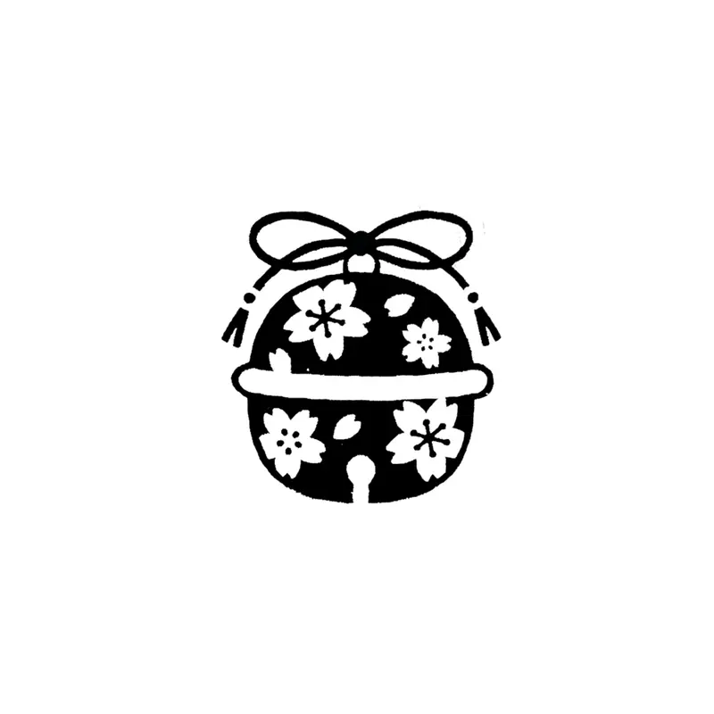 Craft Rubber Stamp Hanko - 20 x 20 - Bell