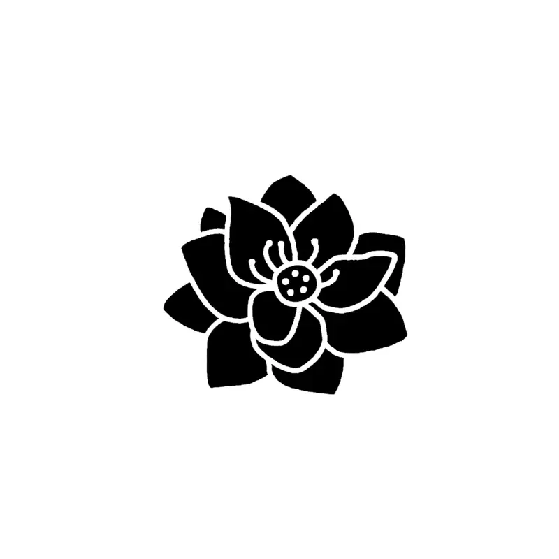Craft Rubber Stamp Hanko - 20 x 20 - Lotus flower