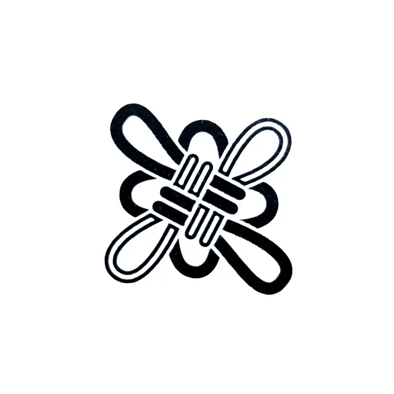 Craft Rubber Stamp Hanko - 20 x 20 - Mizuhiki knot
