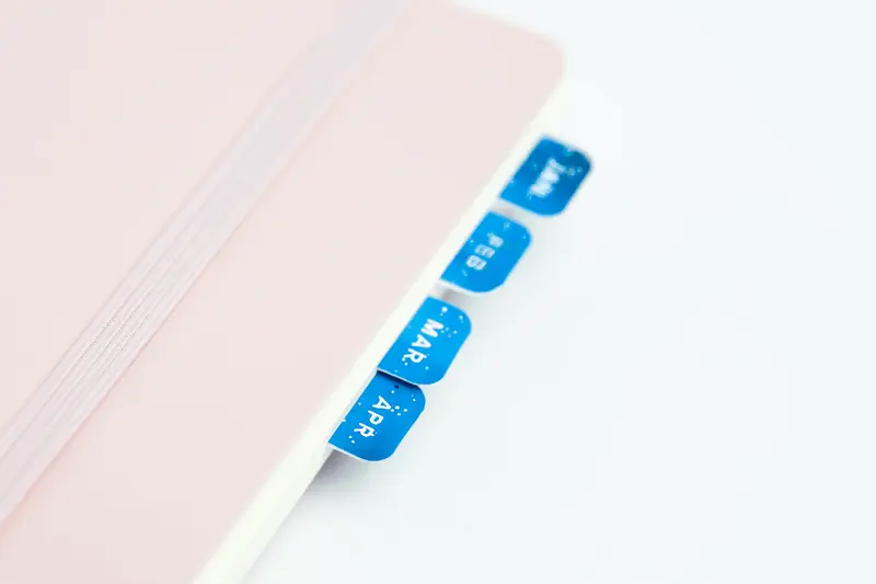 Custom Foiled Index Tabs - Planner tabs