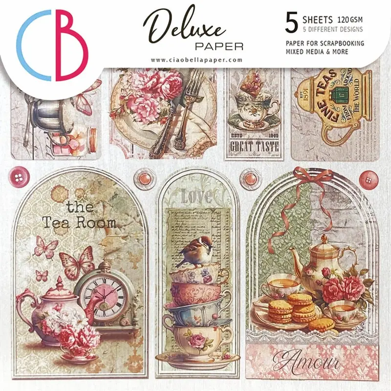 Deluxe Paper 15 x 15 cm - Pearl - Timeless Moments - 5-pack