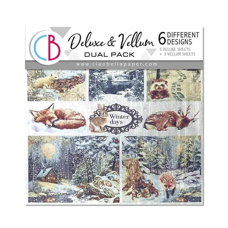 Deluxe & Vellum Dual pack 15 x 15 cm - 6-pack Forest Tales