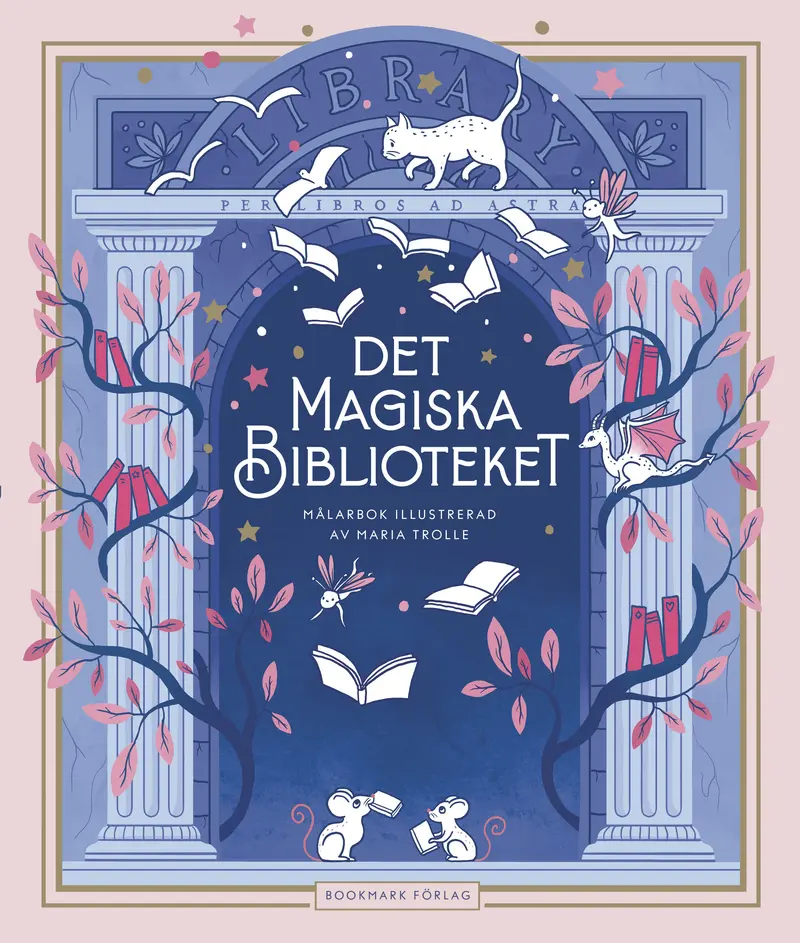 Det magiska biblioteket målarbok