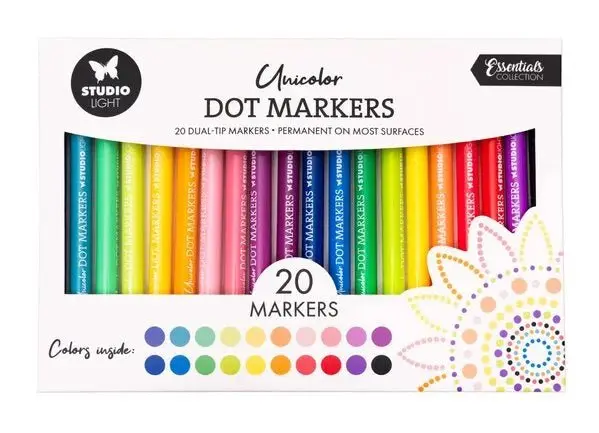 Dot Markers Unicolor - 20-pack