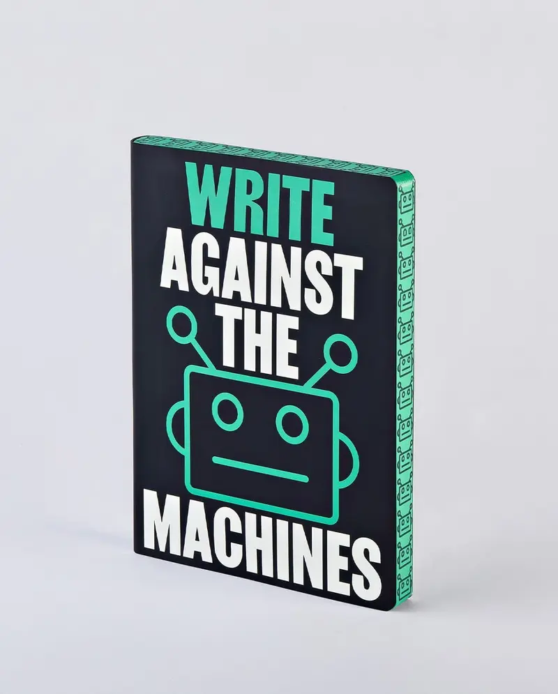 Dotted notebook Graphic L Write against the machines