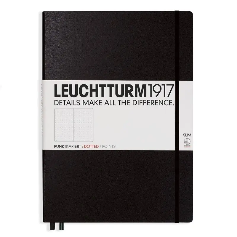 Dotted notebook Lt A4+ Slim Black