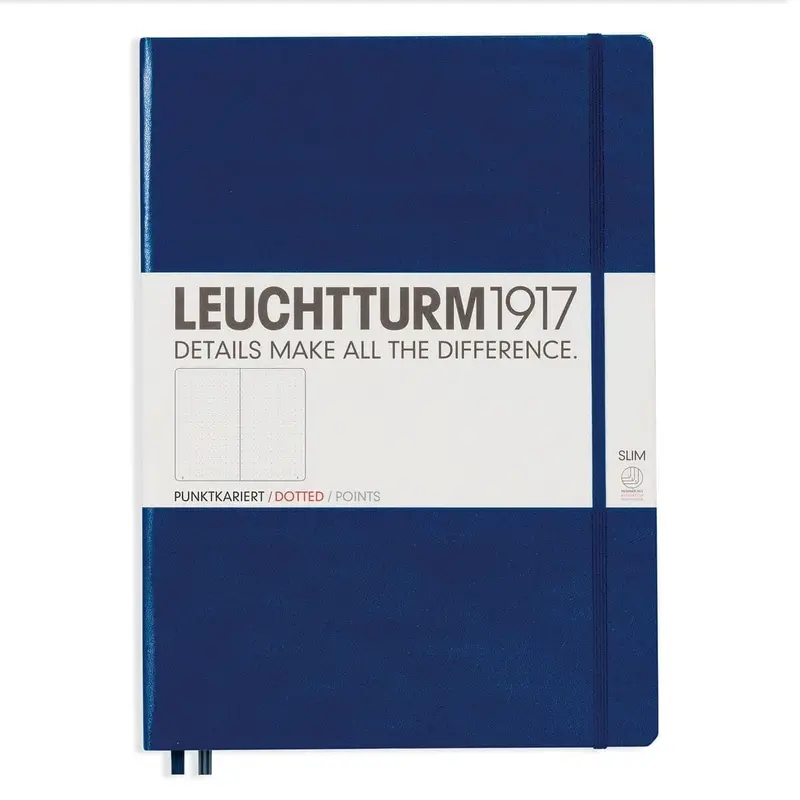 Dotted notebook Lt A4+ Slim Navy