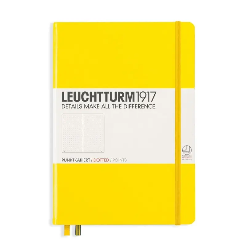 Dotted notebook Lt A5 Hård pärm Lemon