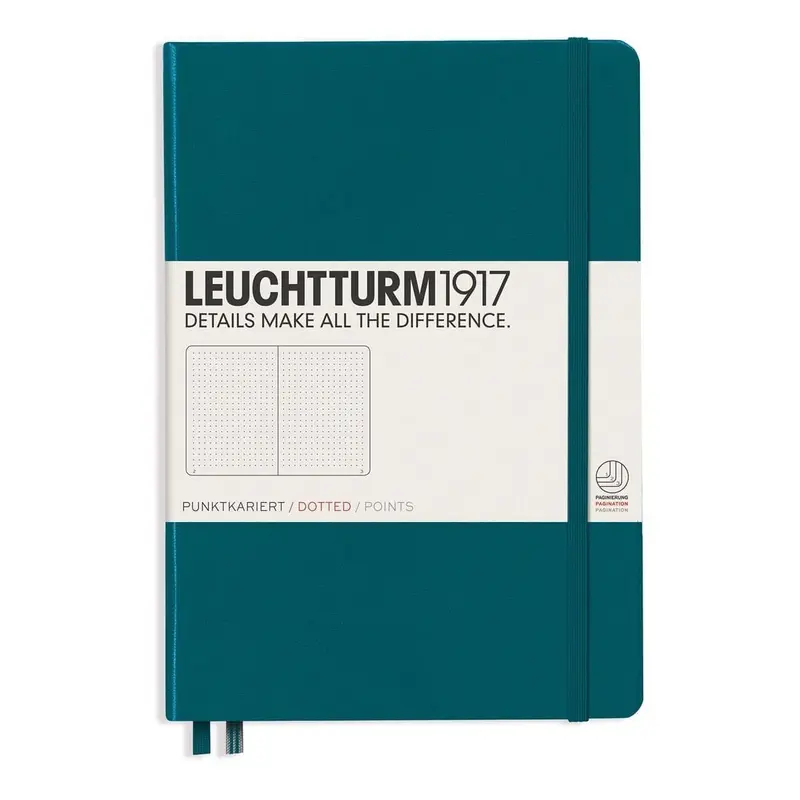 Dotted notebook Lt A5 Hård pärm Pacific Green