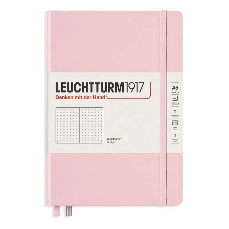 Dotted notebook Lt A5 Hård pärm Powder
