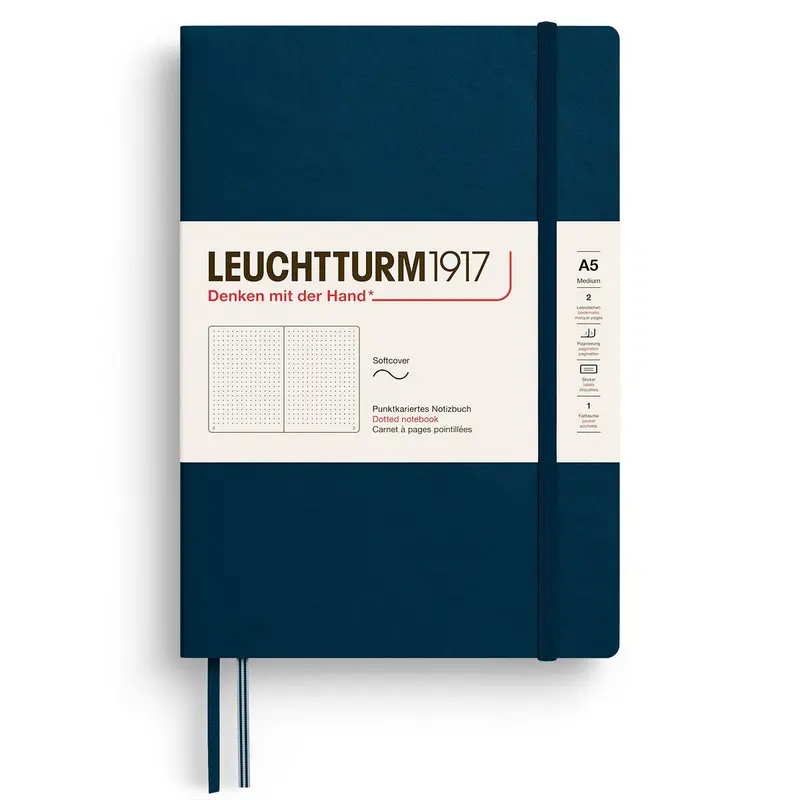 Dotted notebook Lt A5 Mjuk pärm Deep Sea