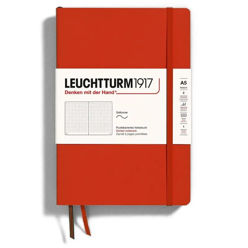 Dotted notebook Lt A5 Mjuk pärm Fox Red