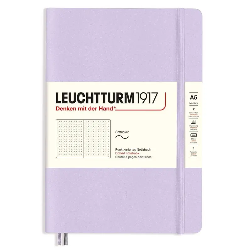 Dotted notebook Lt A5 Mjuk pärm Lilac