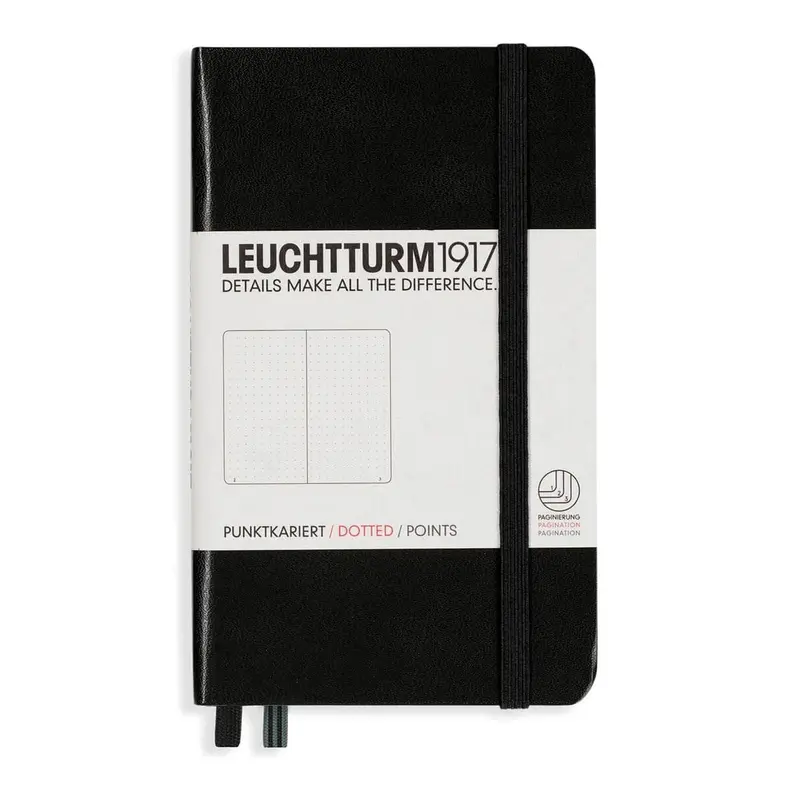 Dotted notebook Lt A6 Hård pärm Black