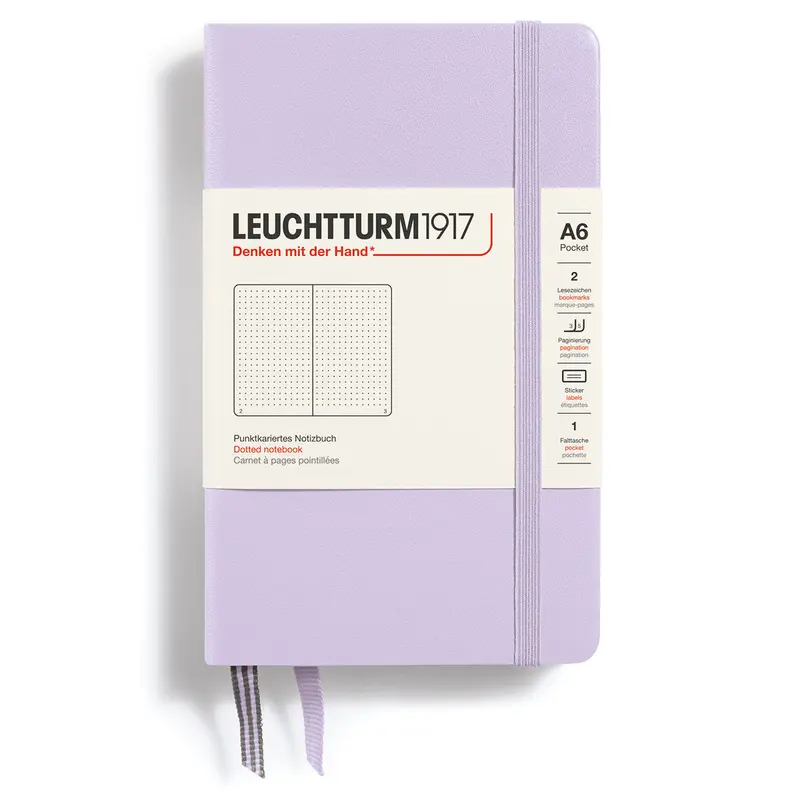 Dotted notebook Lt A6 Hård pärm Lilac