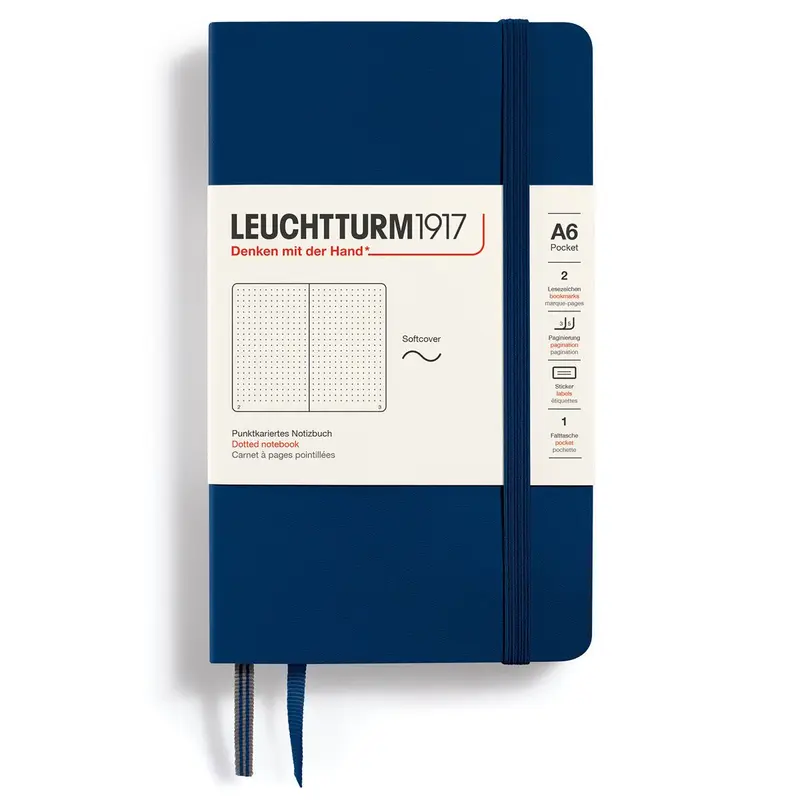 Dotted notebook Lt A6 Mjuk pärm Navy