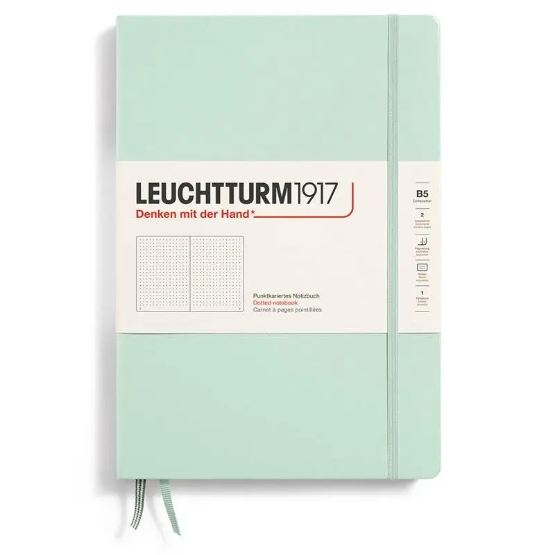 Dotted notebook Lt B5 Hård pärm Mint Green