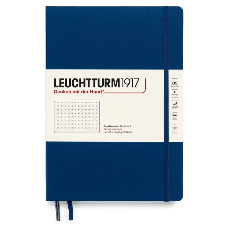 Dotted notebook Lt B5 Hård pärm Navy
