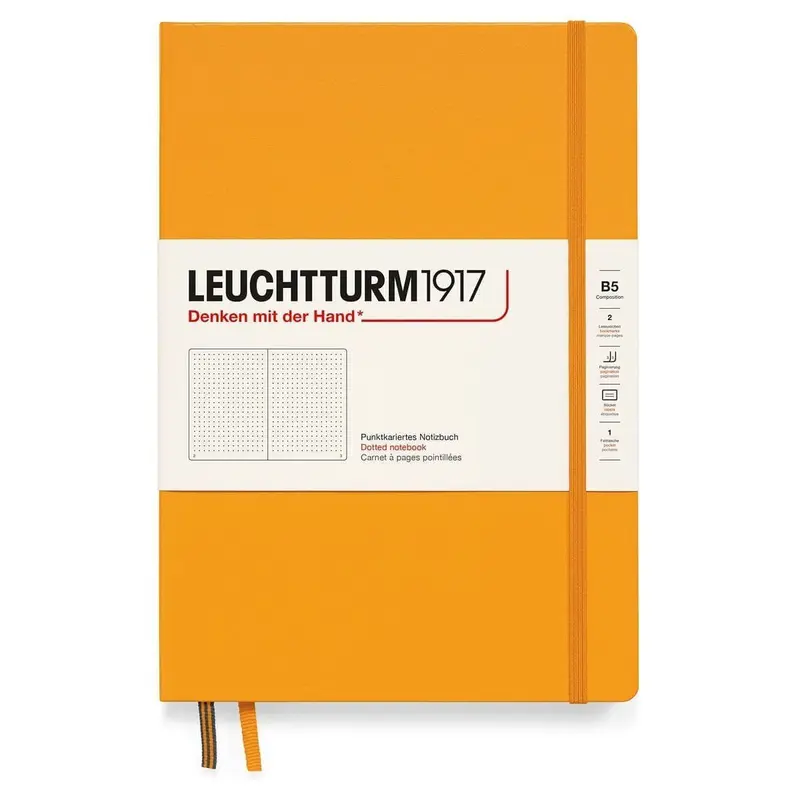 Dotted notebook Lt B5 Hård pärm Rising Sun