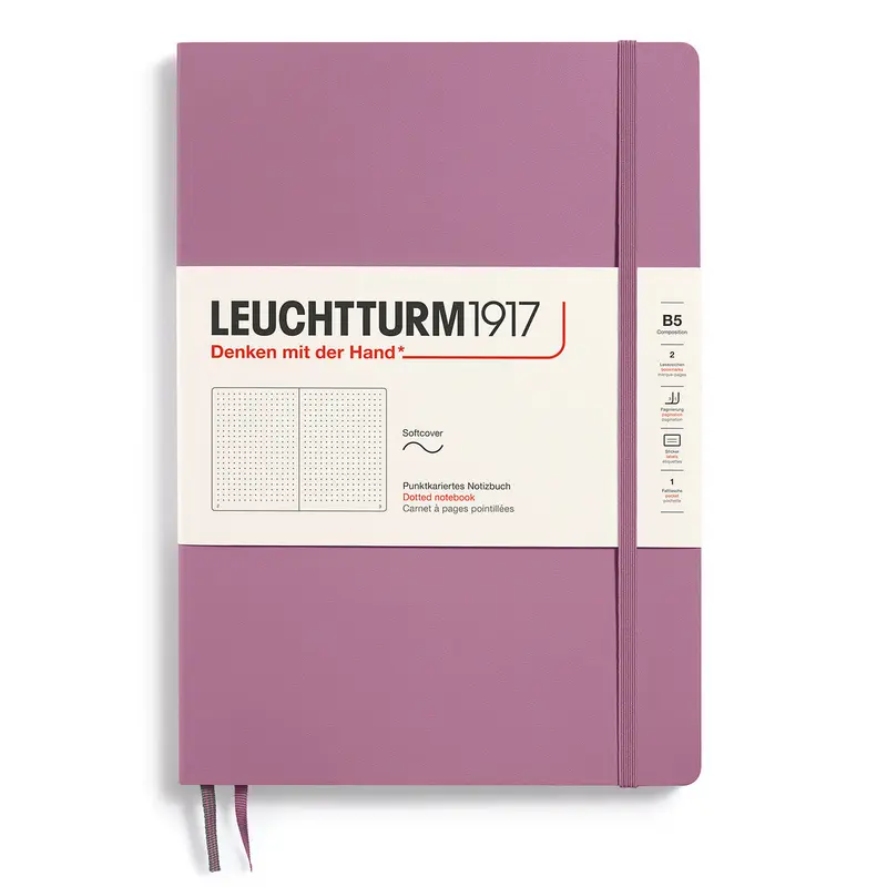 Dotted notebook Lt B5 Mjuk pärm Dusty Rose