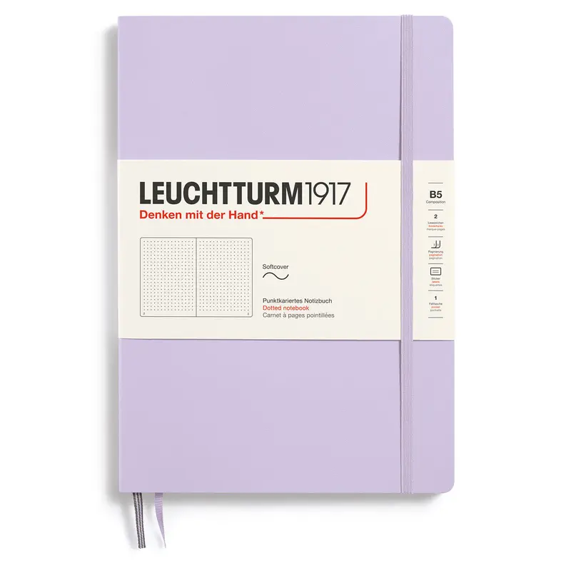 Dotted notebook Lt B5 Mjuk pärm Lilac
