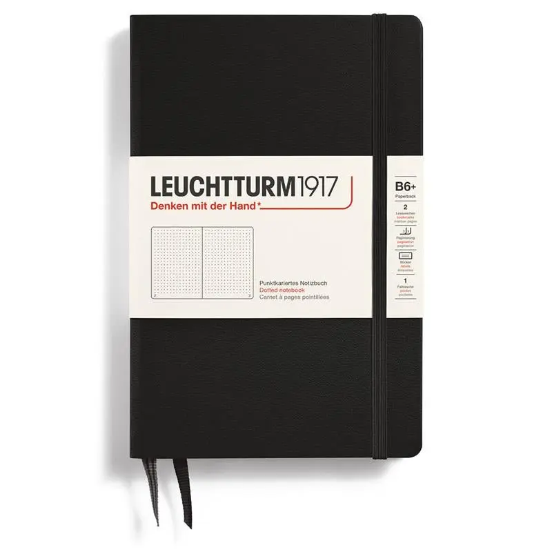 Dotted notebook Lt B6 Hård pärm Black