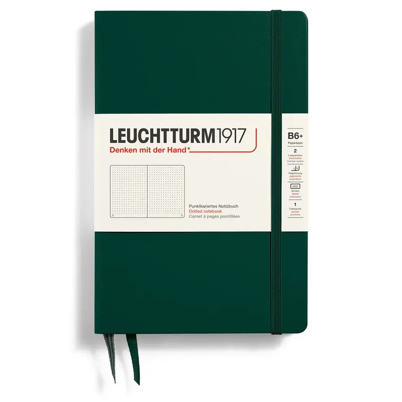 Dotted notebook Lt B6 Hård pärm Forest Green