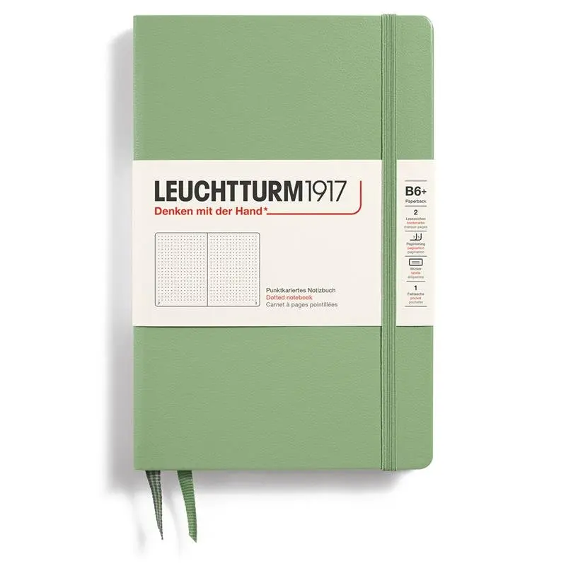 Dotted notebook Lt B6 Hård pärm Sage