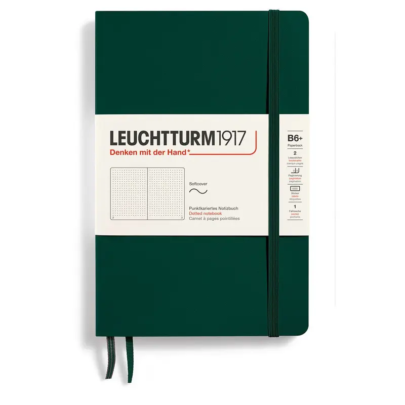 Dotted notebook Lt B6 Mjuk pärm Forest Green