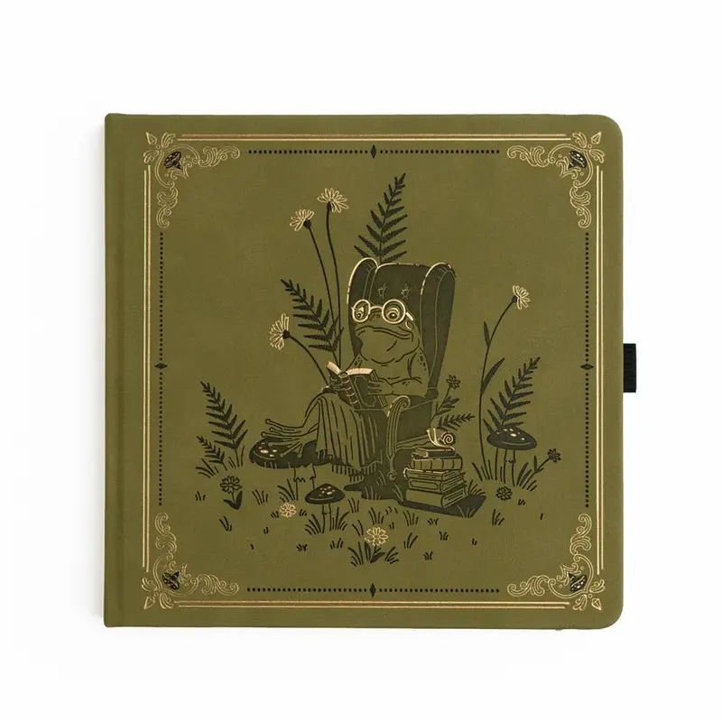 Dotted Notebook SQ - Literary frog