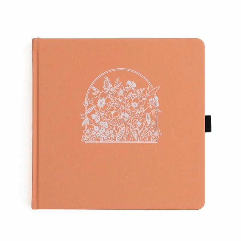 Dotted Notebook SQ - Wildflowers framed
