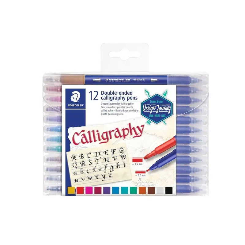 Double-ended Calligraphy pens 12-pack