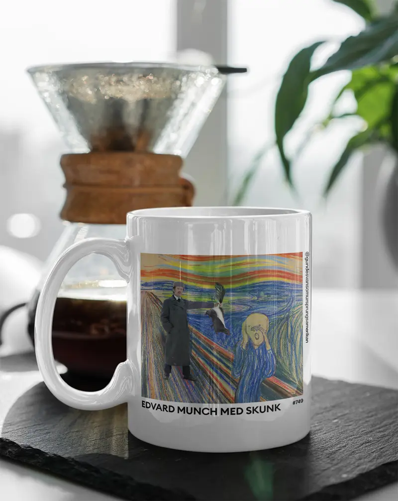 Edvard Munch med skunk (#749) - Mugg