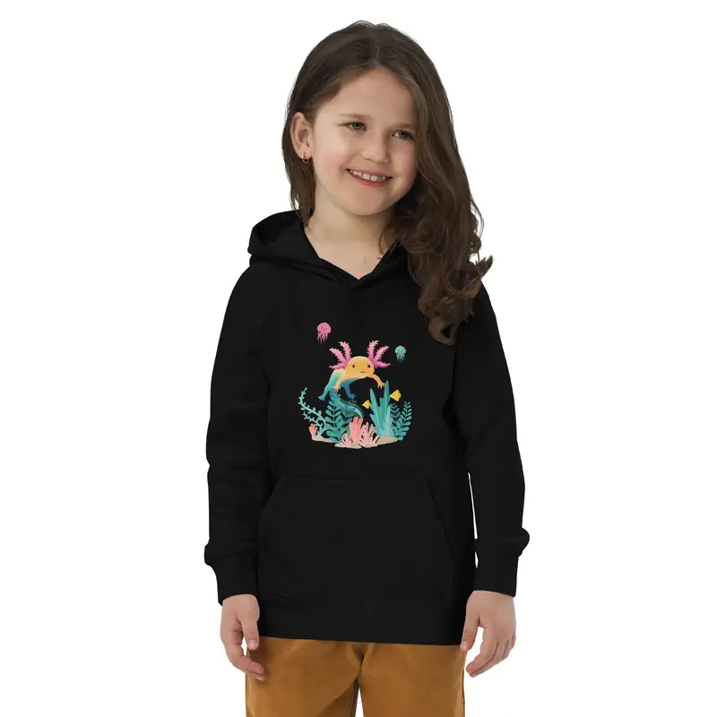 Eko Hoodie för barn, unisexmodell i flera färger. Storlek 4-12år