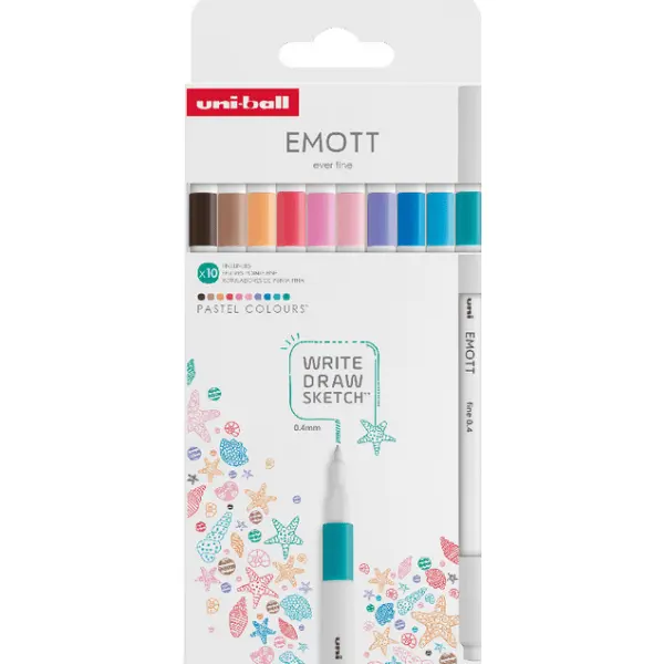 Emott ever fine Fineliner 10-set - Pastel