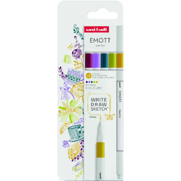Emott ever fine Fineliner 5-set - No