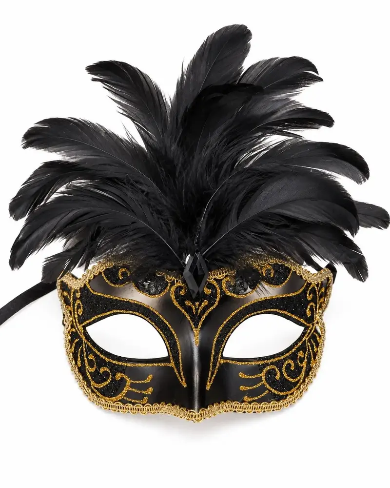 Eye mask black and gold