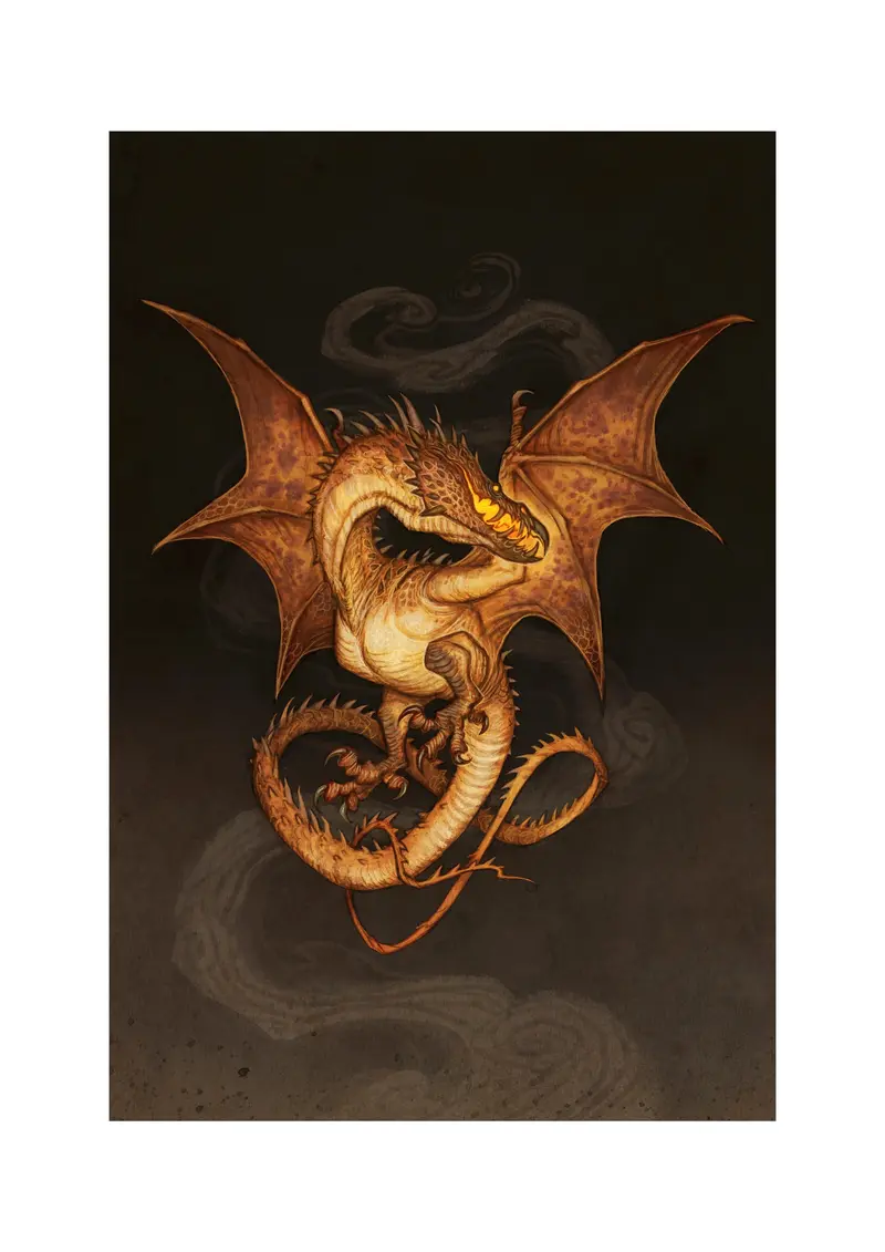 FIRE DRAGON - SIGNED ART PRINT
