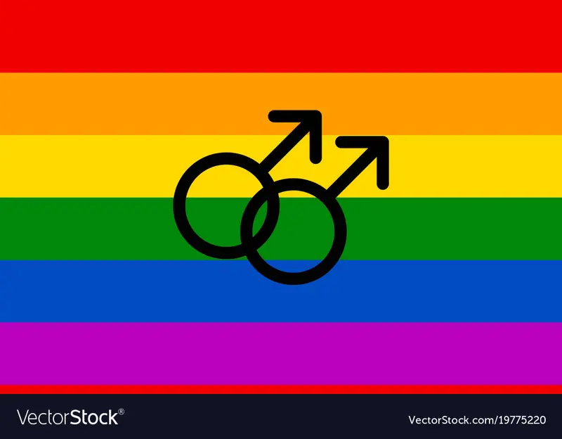 Flagga - Pride med bögsymbol (150x90)