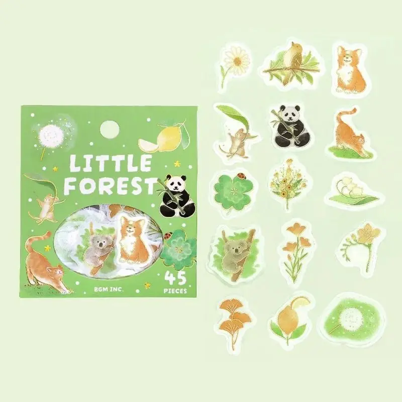 Flake stickers Little Forest - Green